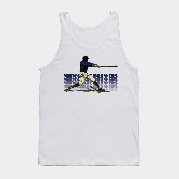 Retro Milwaukee Brewers Slugger Tank Top by Rad Love